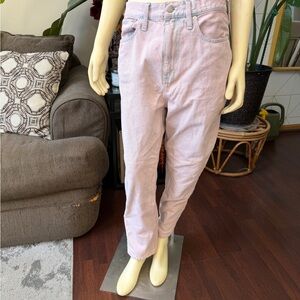 Madewell High Rise Light Pink Jeans